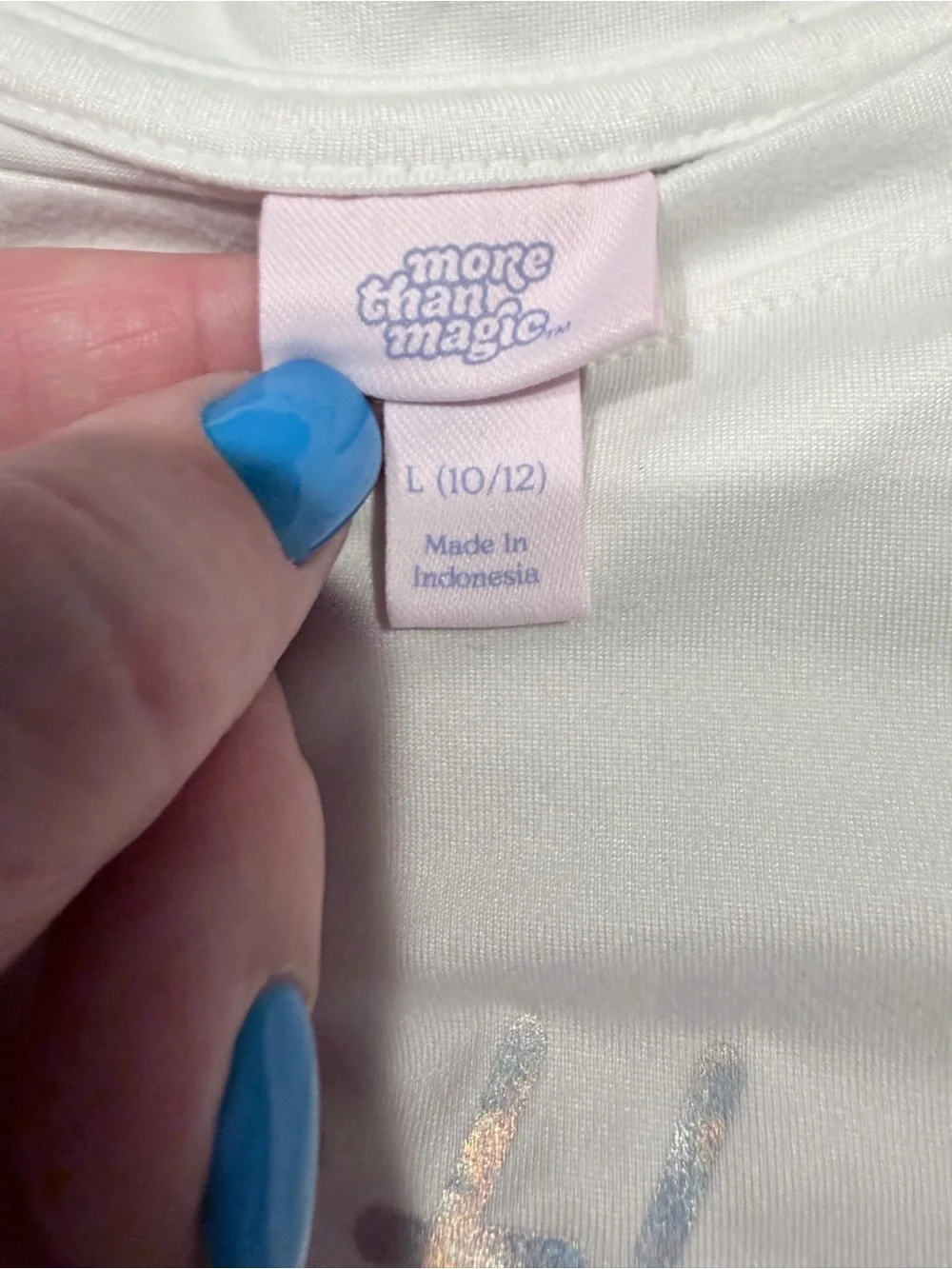 More Than Magic White Short Sleeve Top with Iridescent 'DREAM' Script